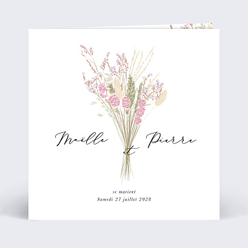 Faire part Mariage Petit Bouquet Champtre