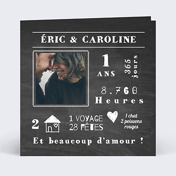 Faire part Mariage Timeline Chiffre