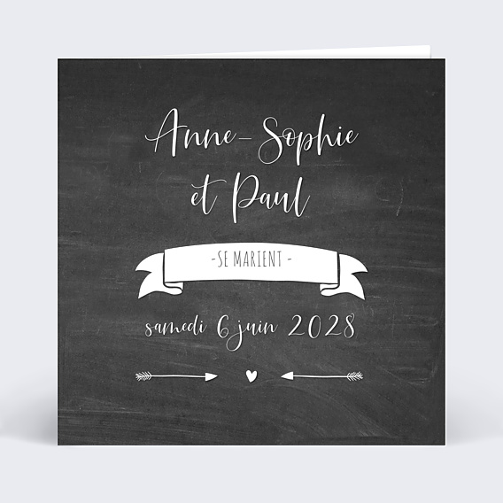 Faire part mariage Ruban