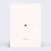 Faire part mariage Motif Coeurs Verso