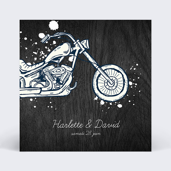 Faire part mariage Route 66