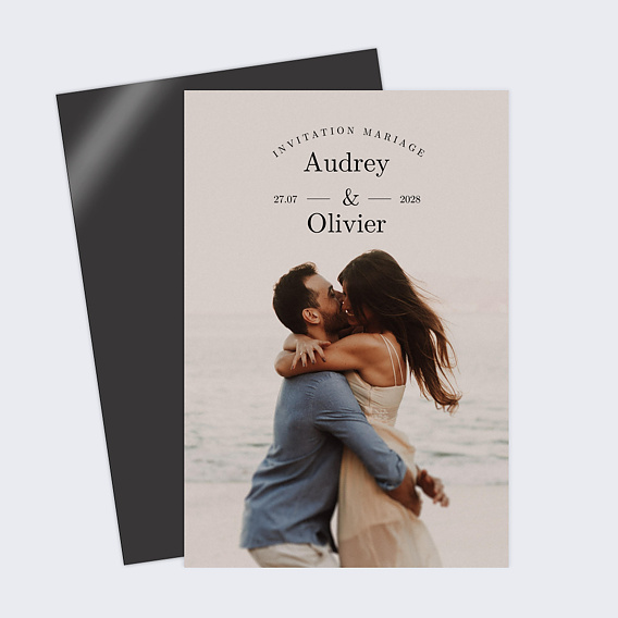 Faire part mariage Photo Pleine Page