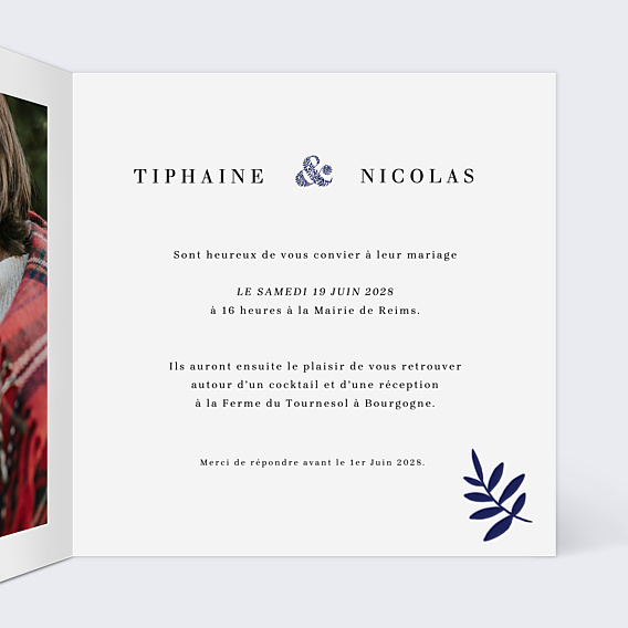 Faire-part Mariage Esperluette