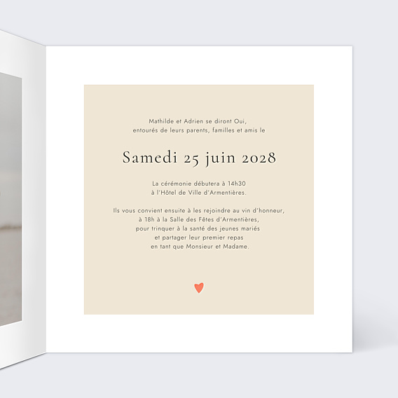Faire-part Mariage Tandem