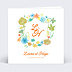 Faire-part Mariage Ecusson fleuri