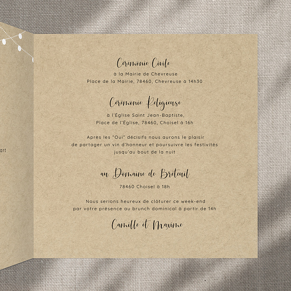 Faire-part Mariage Arbre