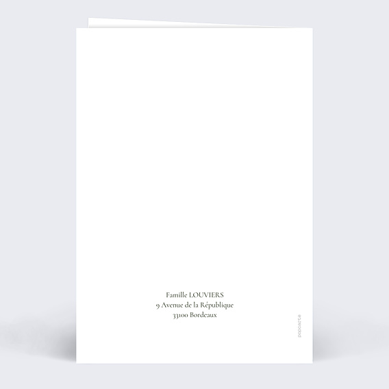 Faire-part Mariage Portrait minimaliste ajusté