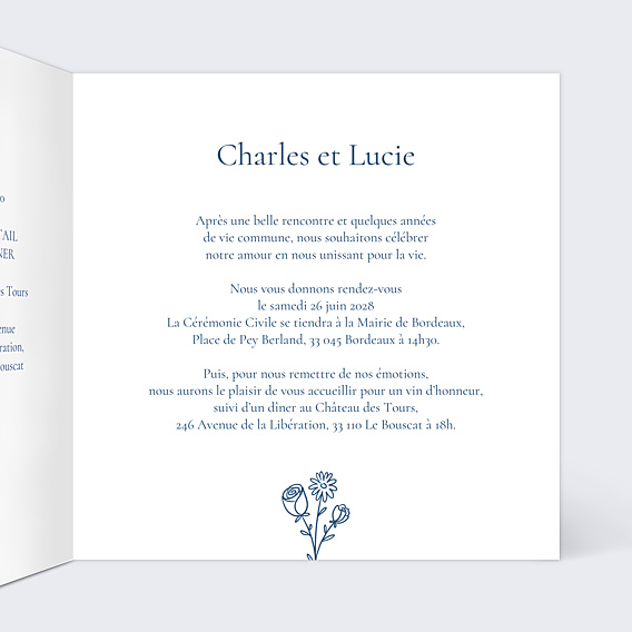 Faire-part Mariage Memory