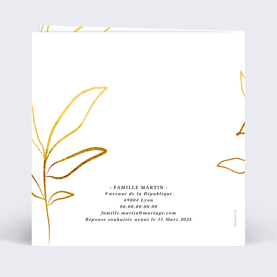 Faire-part Mariage Lancéolée