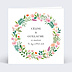 Faire part mariage Couronne Champêtre Aquarelle