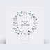 Faire part mariage Couronne classique bleu