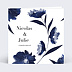 Faire part mariage Fleurs Bleues Aquarelle 
