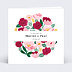 Faire part mariage Ronde Romantique Recto