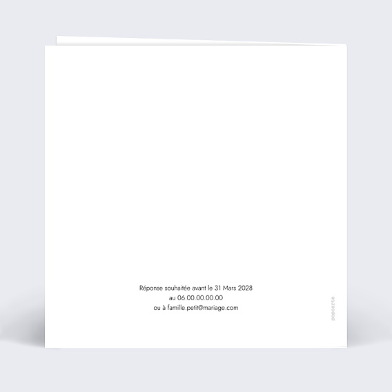 Faire-part Mariage Portrait au trait simple