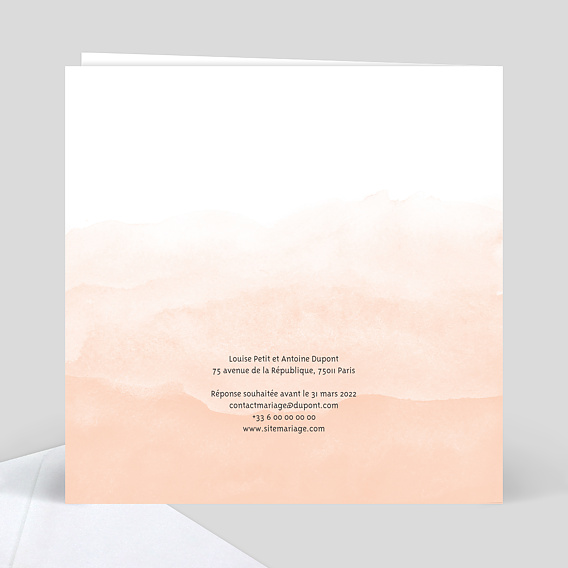 Faire part mariage Flashback Verso