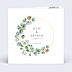 Faire-part Mariage Couronne Eucalyptus avec Graines