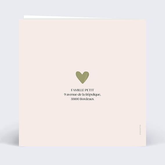 Faire part mariage Van des mariés Verso