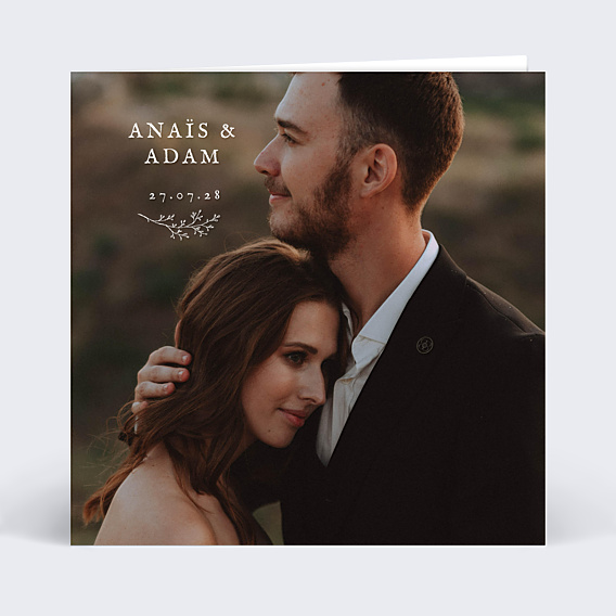 Faire-part Mariage Photo et Brindille