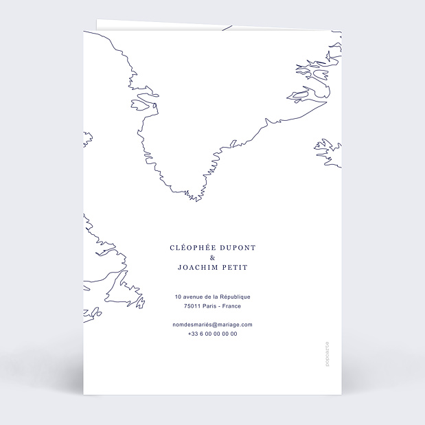 Faire-part de Mariage Voyage Verso