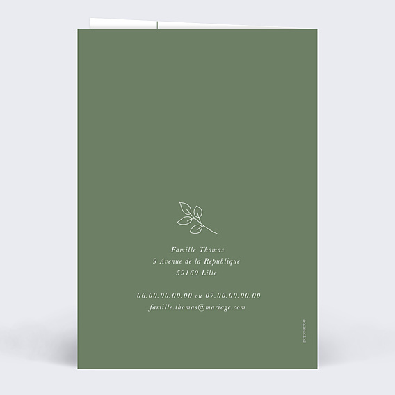Faire-part Mariage Jardin d'Hiver