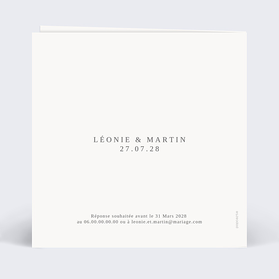Faire-part Mariage Couronne Bohème Rosé