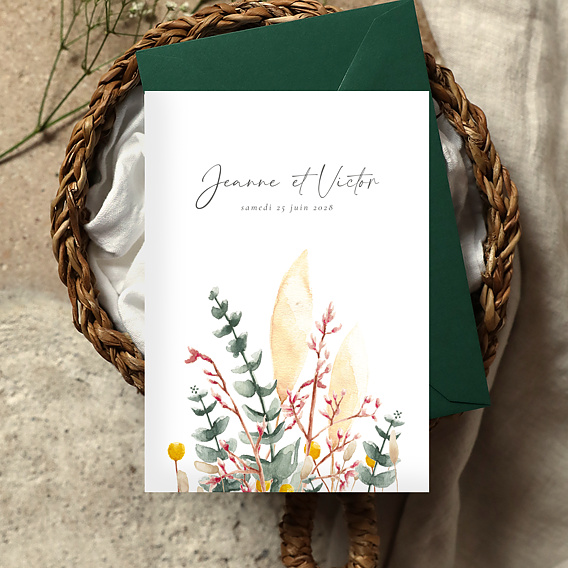 Faire part mariage Murmure Délicat Après 3