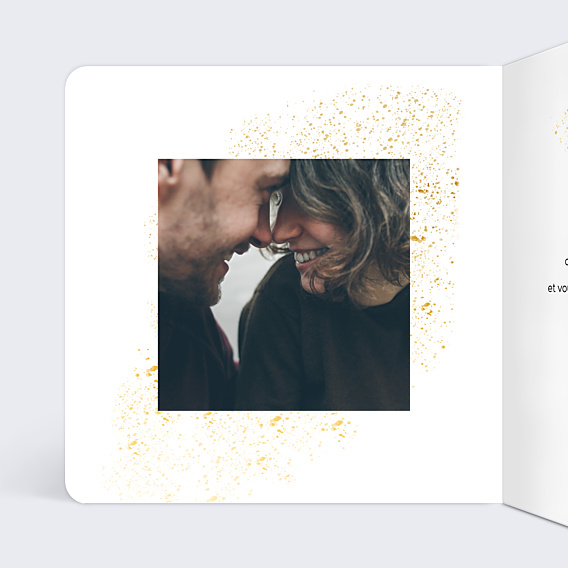 Faire-part Mariage Poudre Ocre