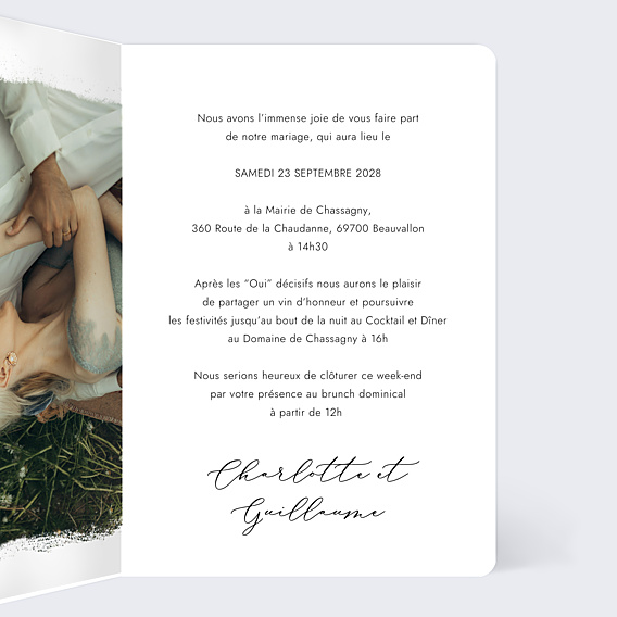 Faire-part Mariage Effet Photo