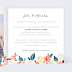 Faire part mariage Envolée Florale Intérieur Droit