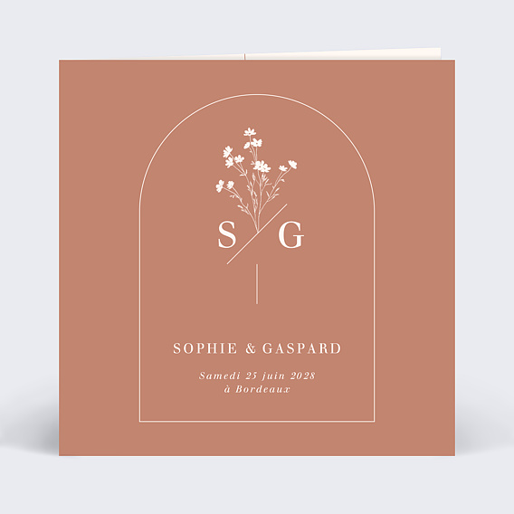 Faire part mariage Botanica