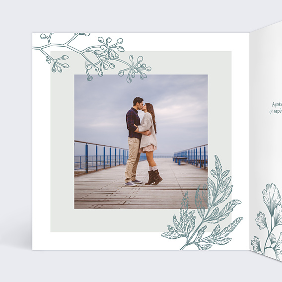 Faire part mariage Botanic Wedding Intérieur Gauche