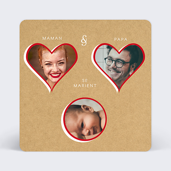 Faire-part Mariage Papa Maman