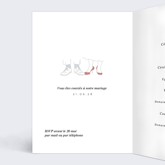 Faire-part Mariage Illustration Joie