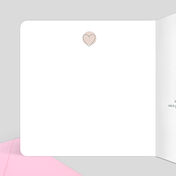 Faire part mariage Timeline Blanc Intérieur Gauche