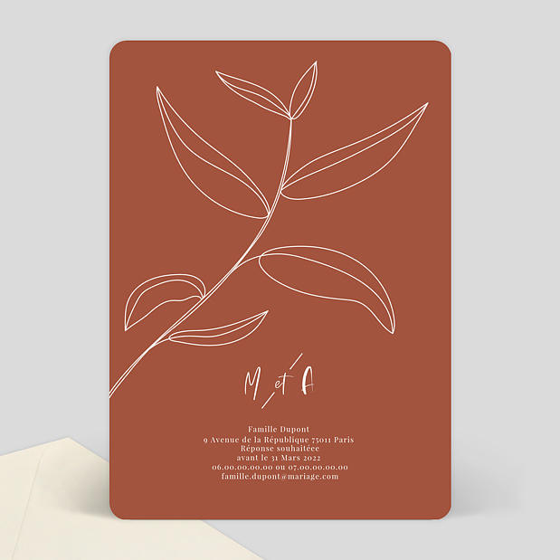 Faire-part Mariage Love Grows Verso