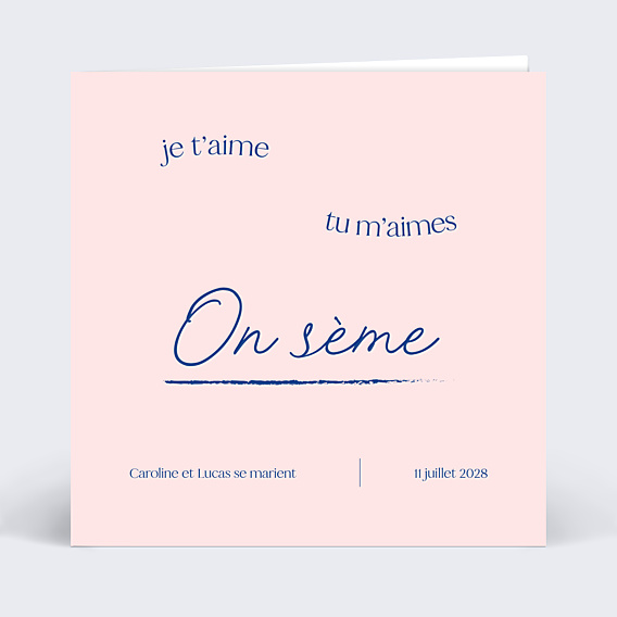 Faire part mariage On sème