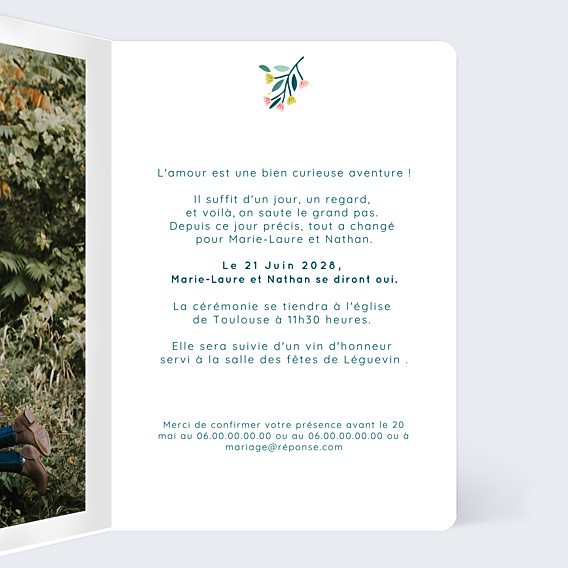 Faire-part Mariage Floral Atmosphère