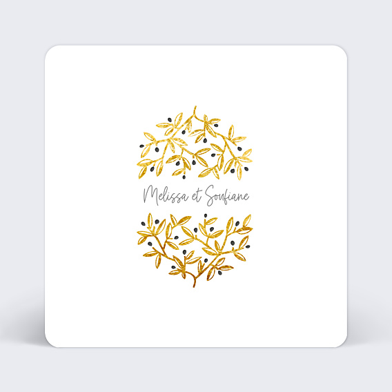 Faire-part Mariage Branches d'Olivier