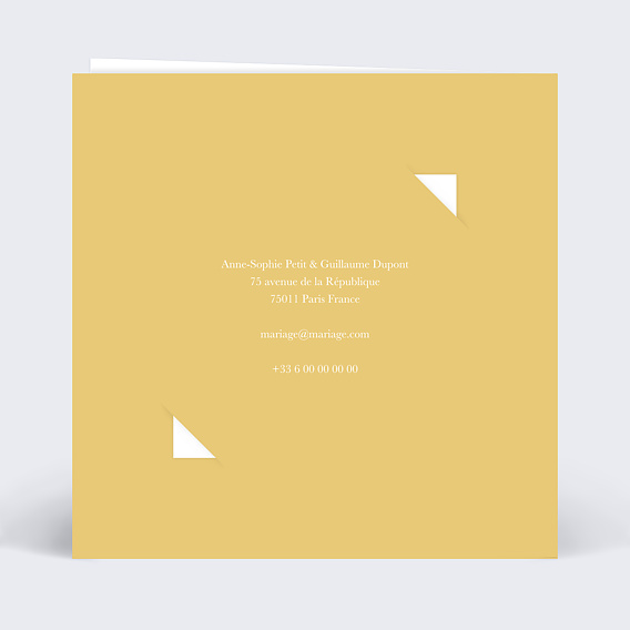 Faire part mariage Joli Oui avec Graines Verso