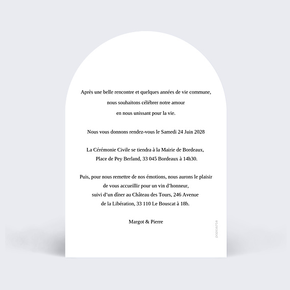 Faire-part Mariage Bouquet de fleurs