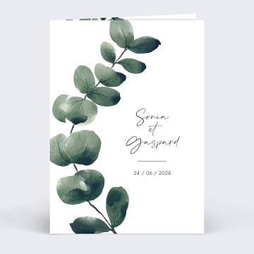 Faire part Mariage Branche d'Eucalyptus