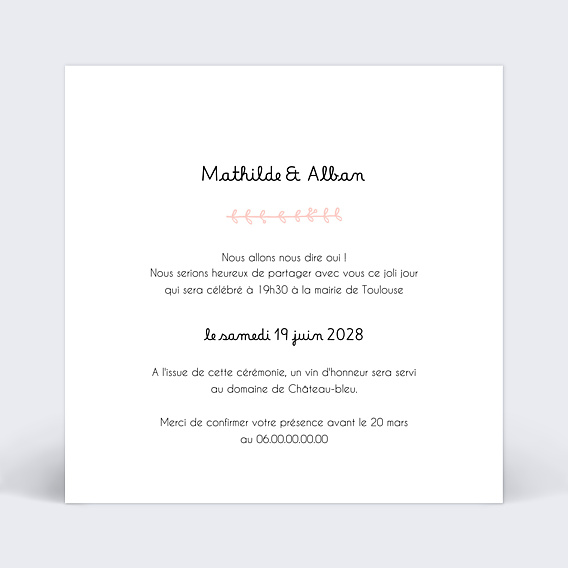Faire-part Mariage Mariage Illustré