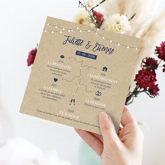 Faire part mariage Notre Histoire Après 1