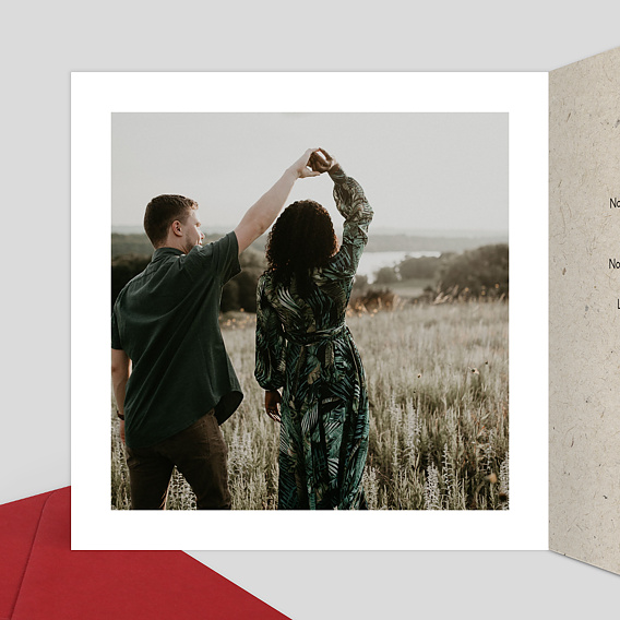 Faire part mariage Amour Chiné Intérieur Gauche