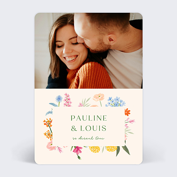 Faire-part Mariage Etiquette Jardin photo