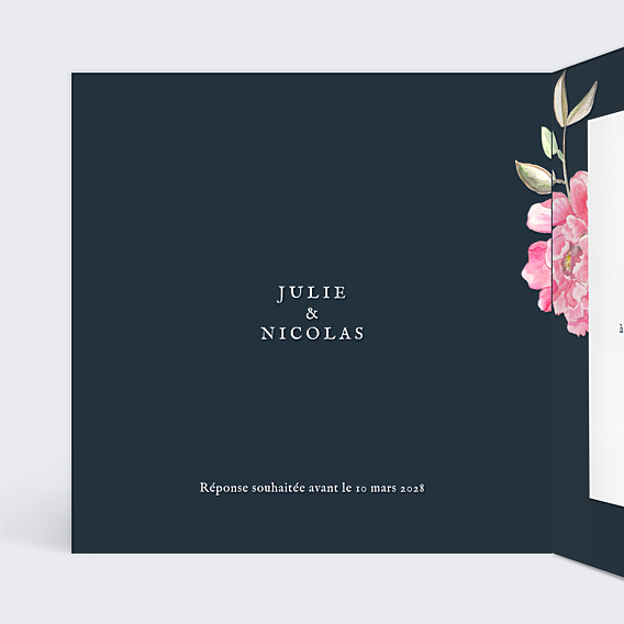 Faire-part Mariage Dark Peony