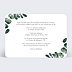 Faire part mariage Branche d’Eucalyptus photo Verso