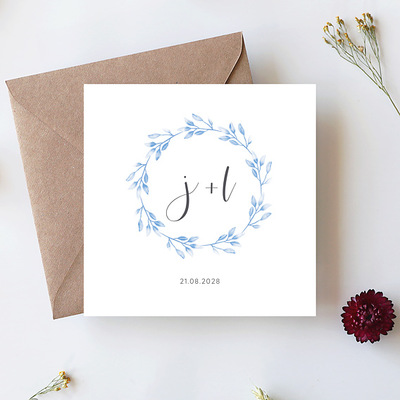 Faire part mariage Bleuet Après 4