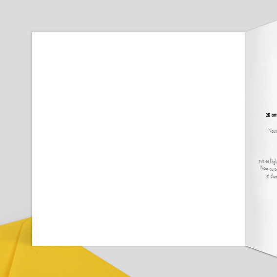 Faire part mariage Avant-après Polaroïd Intérieur Gauche