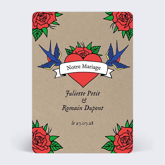 Faire part mariage Rock Vintage